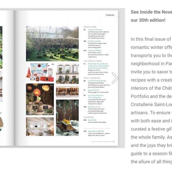 My French Country Home Magazine -  Issue  Nov/Dec 2023 - Picture 3 of 5
